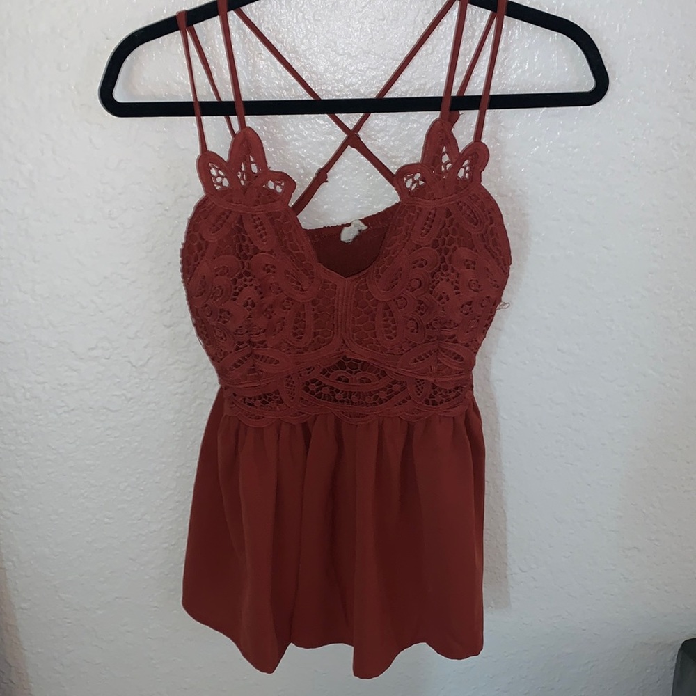 Cute free people inspired flowy tanktop